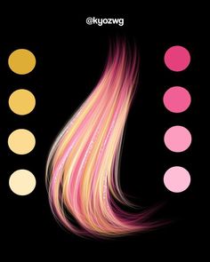 the hair color chart is shown with different colors