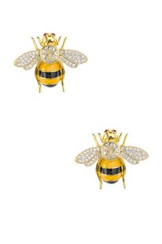 Oh, Caro, why do you say that if I buy those bumblebee pants, no one will want to be seen with me?  I love those bumblebee pants... I Love Bees, Bee Jewelry, Hee Hee, Insect Jewelry, Bee Earrings, Ear Candy, Cz Jewelry, Bees Knees, Queen Bee