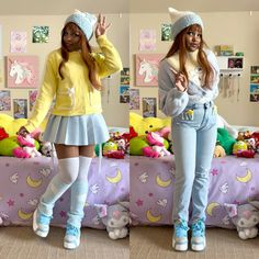 instagram: @angeldust_222 Kawaii Fashion Outfits Casual, Bratz Inspired Outfits, Angel Outfit, Pastel Outfit, Yellow Outfit, White Dog, Korean Girl Fashion, My Wardrobe