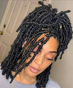 Locs Medium Size, Bohemian Locs, Faux Loc, Butterfly Locs, Protective Hairstyles For Natural Hair, Faux Locs Hairstyles, Crochet Braid Styles, Girl Braided Hairstyles, Twist Braid