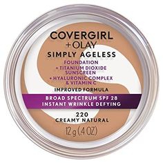 Keep them guessing with COVERGIRL Simply Ageless Instant Wrinkle-Defying Foundation. The #1 anti-aging foundation glides over fine lines and wrinkles to reduce their appearance and deliver a youthful-looking glow Covergirl Foundation, Sunscreen Packaging, Foundation With Spf, Cover Girl Makeup, Fine Lines And Wrinkles, Best Foundation, Powder Foundation, Makeup Foundation