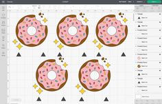 an image of a computer screen with donuts on it