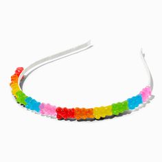 Claire's Rainbow Gummy Bears® Headband Rainbow Gummy Bears, Dance Shirts Ideas, Decora Accessories, Bear Headband, Crown Hair Clip, Sensitive Ears Earrings, Funky Shirts, Piercing Kit, Word Bracelet