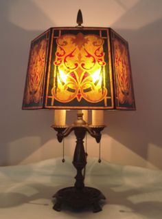 Antique Rembrandt Lamp Bronze 3 Light R173T Beautiful Bronze Finish with NYM Arts Rembrandt Style Mica Shade Rembrandt Lamp, Apartment Lamps, Vintage Lamp Shades, Bridge Lamp, Waste Art, Antique Lamp Shades, Victorian Lampshades, Japanese Castle, Vase Lamp