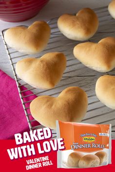 baked with love valentine's day dinner rolls