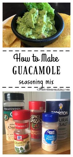 how to make guacamole seasoning mix with tortilla chips on the side