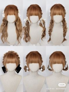 Japanese Hairstyles, Harajuku Hair, Basic Hairstyles, Hair Inspiration Long, Cosplay Hair, Kawaii Hairstyles, Japanese Hairstyle, Hair Up Styles, Dyed Hair Inspiration