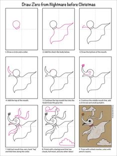 step by step instructions for how to draw a cartoon character