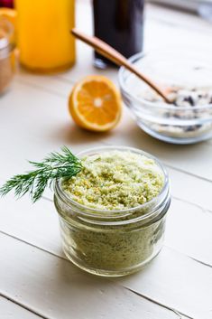 lemon and dill diy citrus sugar