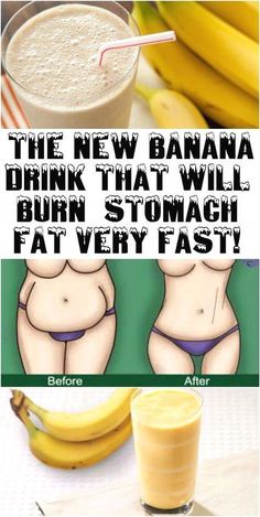 Banana Diet, Banana Drinks, Eating Bananas, Burn Stomach Fat, Makanan Diet, Stomach Fat, Delicious Fruit, Fat Burning Drinks, Burn Belly Fat