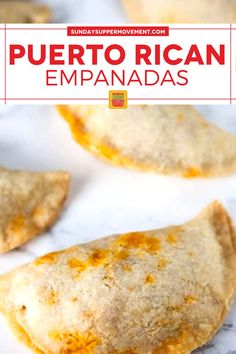 mexican empanadas with text overlay that reads puerto rican empanadas