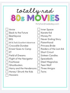 the ultimate movie list for kids that includes movies and other things to do with them