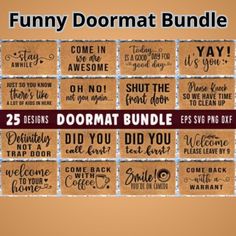 the 25 funny and fun printable doormat bundle