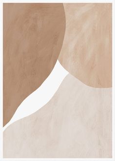 an abstract beige and white painting with curves