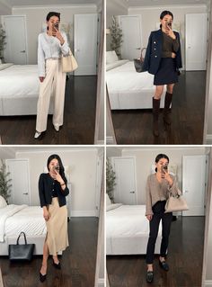 Petite Smart + Business Casual Workwear Ideas Petite Winter Outfits, Winter Work Outfits, Chunky Oversized Sweater, London Fall