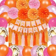 an image of a birthday decoration with balloons