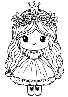 Flower Princess drawing for coloring page Free Printable! Nurieworld Princess Coloring Pages For Kids, Drawing For Coloring, Printable For Preschool, Princess Drawing, Crayola Coloring Pages, Coloring Page Free Printable, Flower Princess, Balloon Garland Diy, Disney Princess Coloring Pages