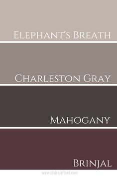 the names of different shades of gray and brown