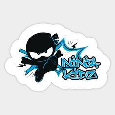 an image of a sticker that says ninja kidz