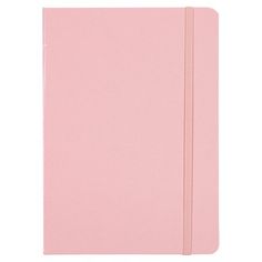 a pink notebook on a white background