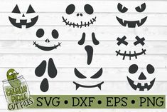 halloween faces svg cut files