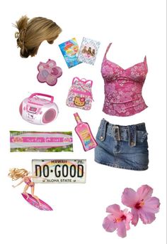 Summer Barbie Outfits, Coconut Core Outfit, Y2k Fashion Inspiration, Keywestkitten Outfits, Keywest Kitten Outfit, Tropical Core Aesthetic Outfit, 2000s Beach Fashion, Tropical Gyaru Outfits, Coconutgirl Outfits