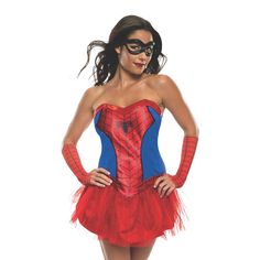 a woman dressed in a spiderman costume