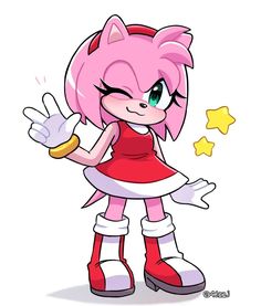 an image of a cartoon character with pink hair