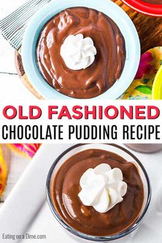 old fashioned chocolate pudding recipe with whipped cream