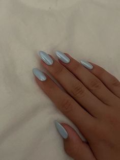 Blue Chrome Nails, Smink Inspiration, Girls Nails, Classy Nails, Fire Nails, Dream Nails