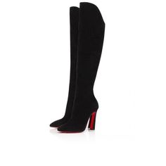 The Long And Sleek Eleonor Botta Boot Envelops The Foot And Leg With Panache. This Sophisticated Black Boot Sits On A 85 Mm Heel And Is Made Of Suede Calfskin. It Sports A Graceful And Asymmetrical Upper With Rounded Lines That Boldly Covers The Knee. Worn Once In Great Condition, Love These Boots But My Legs Are To Short For Where The Boot Hits The Knee. Will Come With Box And Dust Bag As Well. Any Questions, Please Commit Below. Luxury Black Knee-high Boots, Designer Knee-high Evening Boots, Designer Knee-high Boots For Evening, Luxury Knee-high Boots With Leather Sole For Evening, Luxury Black Knee-high Heeled Boots, Luxury Fall Cocktail Boots, Chic Winter Heeled Boots With Red Sole, Elegant Heeled Boots With Red Sole For Winter, Formal Heeled Boots With Red Sole For Fall