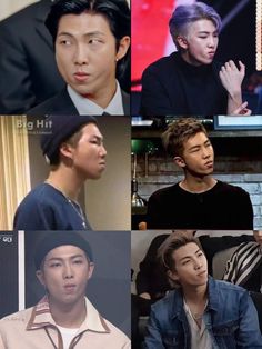 the many faces of young men with different hair colors and hairstyles on them