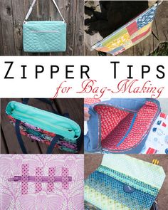 zipper tips for bag - making book cover with images of handbags and purses