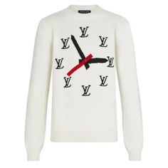 Louis Vuitton Clock Intarsia Pullover Sweater In Size Medium. From The Spring/Summer 2021 Runway Show By Virgil Abloh. No Flaws! Brand New With Tags. Clock Design On Both Front And Back. Luxury White Sweater For Fall, Luxury White Fall Sweater, Luxury White Long Sleeve Sweater, Luxury White Winter Sweater, Designer White Sweater, Designer White Long Sleeve Sweater, Designer White Winter Sweater, Louis Vuitton Sweater, Virgil Abloh