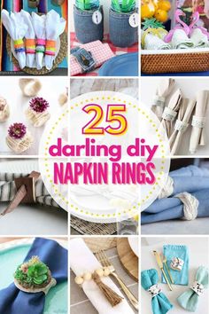 25 diy napkin rings that are easy to make and perfect for the party guests