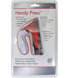 the handy press is packaged in a package