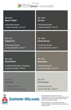 the color scheme for sherylin williams's paint colors