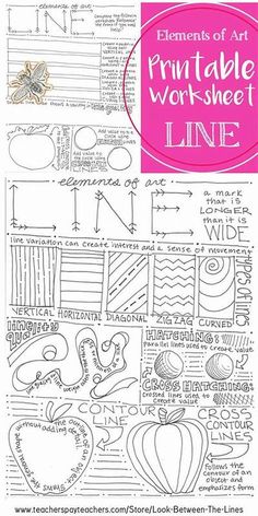 printable worksheet for the elements of art