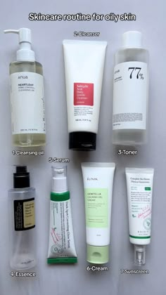 best skincare routine for oily skin with korean products! ~ 💗 click on the link to ger the Anua Toner ^^ cc : @just__koko0 on tt ☆ Face Care Routine Products Oily Skin, Skincare Steps For Oily Skin, Oily Skincare Products, Skin Care For Oily Face, Korean Oily Skin Care, Best Oily Skin Care Routine, Best Korean Skincare For Oily Skin, Best Skin Care For Oily Skin, Best Skin Care Routine For Oily Skin