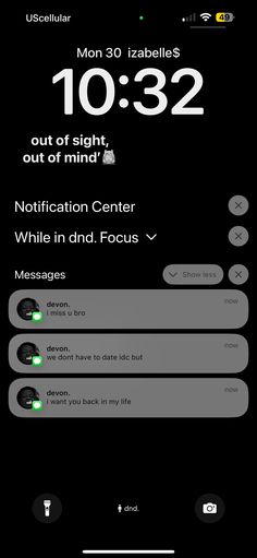 an iphone screen showing the notifications for someone on their cell phone, and what they are