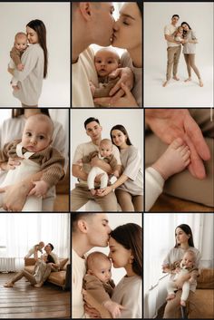 a collage of photos with people holding their babies