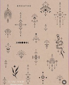 an image of some tattoos on a piece of paper