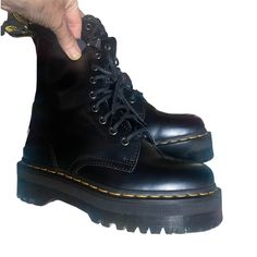 Only Worn In The House Once And Realised That They’re Too Small For Me, In New Condition Leather Platform Boots, Dr Martens Black, Dr Martens Shoes, Martens Shoes, Platform Boots, The House, Size 7, Women Shoes, Boots