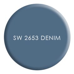 a blue round with the words sw253 denim on it