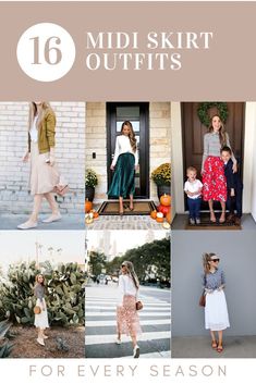 Skirt Outfits For Fall, Church Outfit Spring, Midi Skirt Outfits, Spring Skirt Outfits, Skirt Outfit Ideas, Comfy Skirt, Midi Skirt Spring