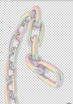 an image of a chain that has been made out of pastel rainbow - hued material