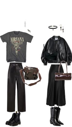 Grange Style, Edgy Work Outfits, University Outfit, Mood Clothes, Italy Outfits, Rock Outfits, Couple Outfits, Outfit Combinations, Outfit Inspo Fall