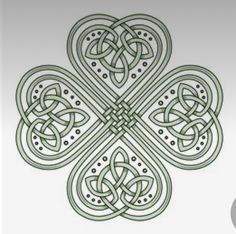 an image of a green celtic design on a white background