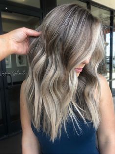 Ash Brown Hair Balayage, Cool Blonde Hair Colour, Blonde Hair With Roots, Ash Brown Hair, Redken Shades, Bronde Hair, Cool Blonde Hair, Birthday Hair