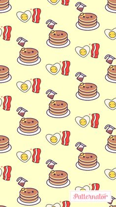 pancakes with bacon and eggs on them are arranged in a pattern that is very similar to the american flag